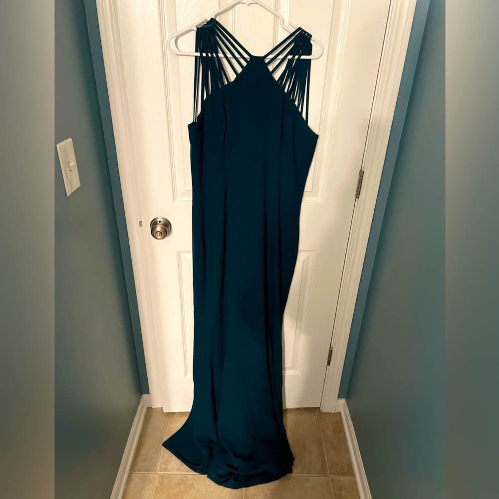 Dress the Population dark green gown